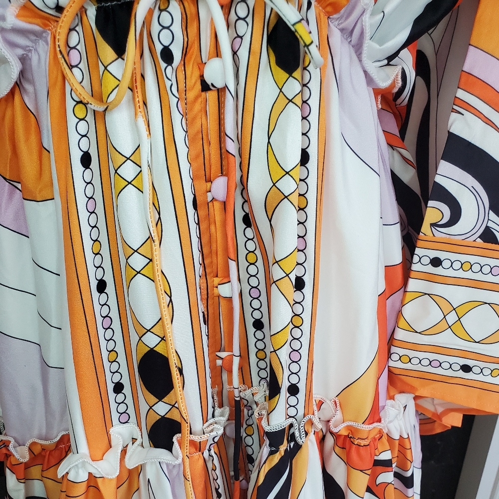 MULTIFUNCTIONAL Pattern Print Maxi Robe Caftan - Picture 10 of 11